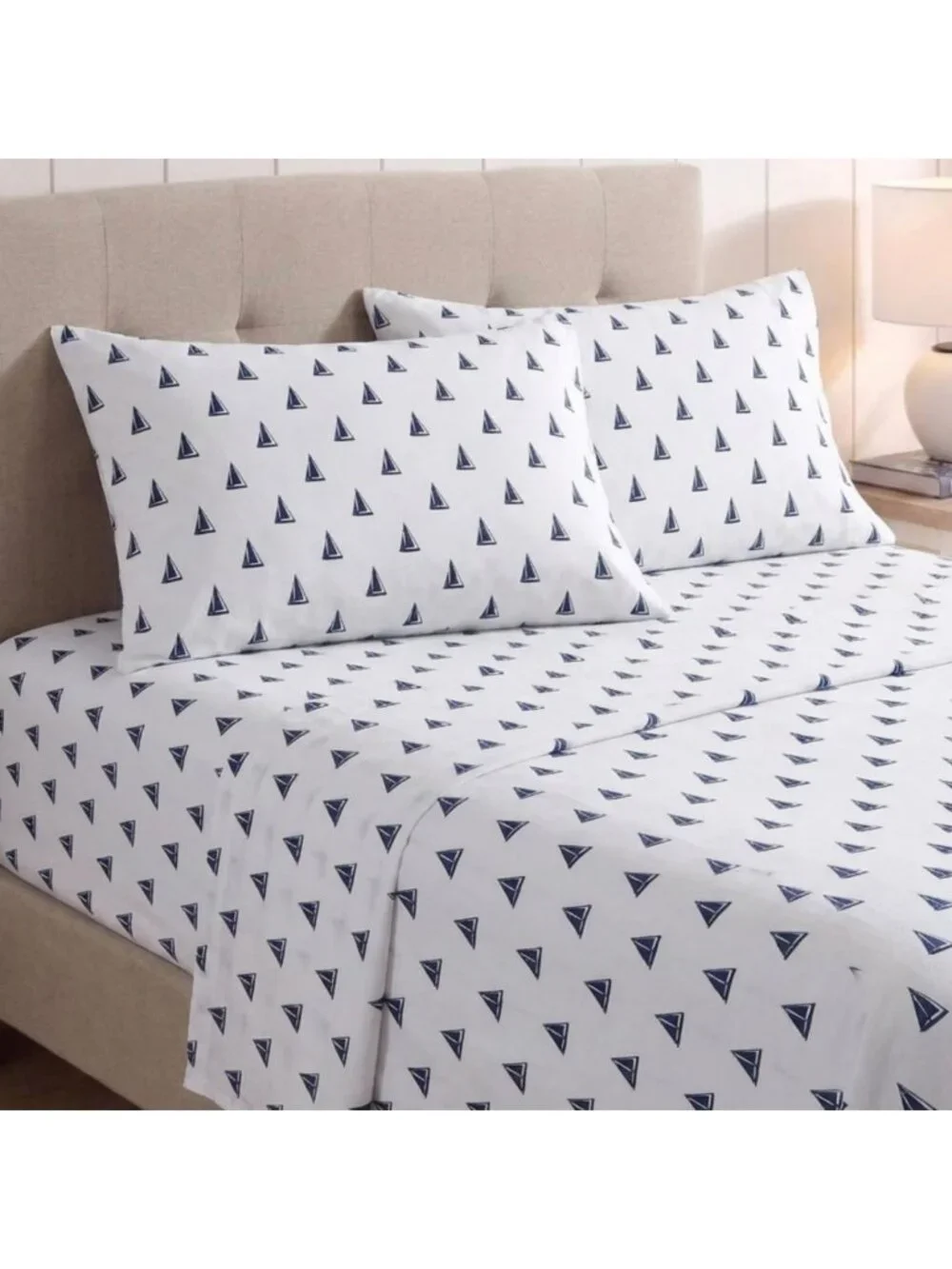 Soft Full Cotton Percale Sheet Set with Matching Pillowcases - Cozy Bedding